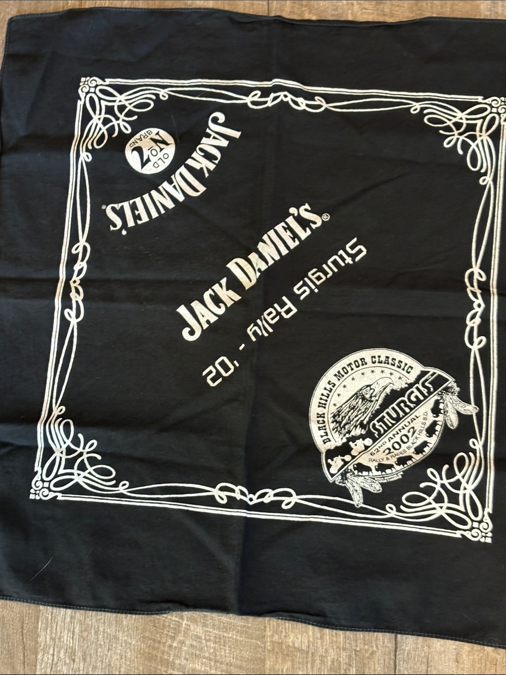 Jack Daniel’s Vintage 2002 Sturgis Rally Black Hills Motor Classic Bandana